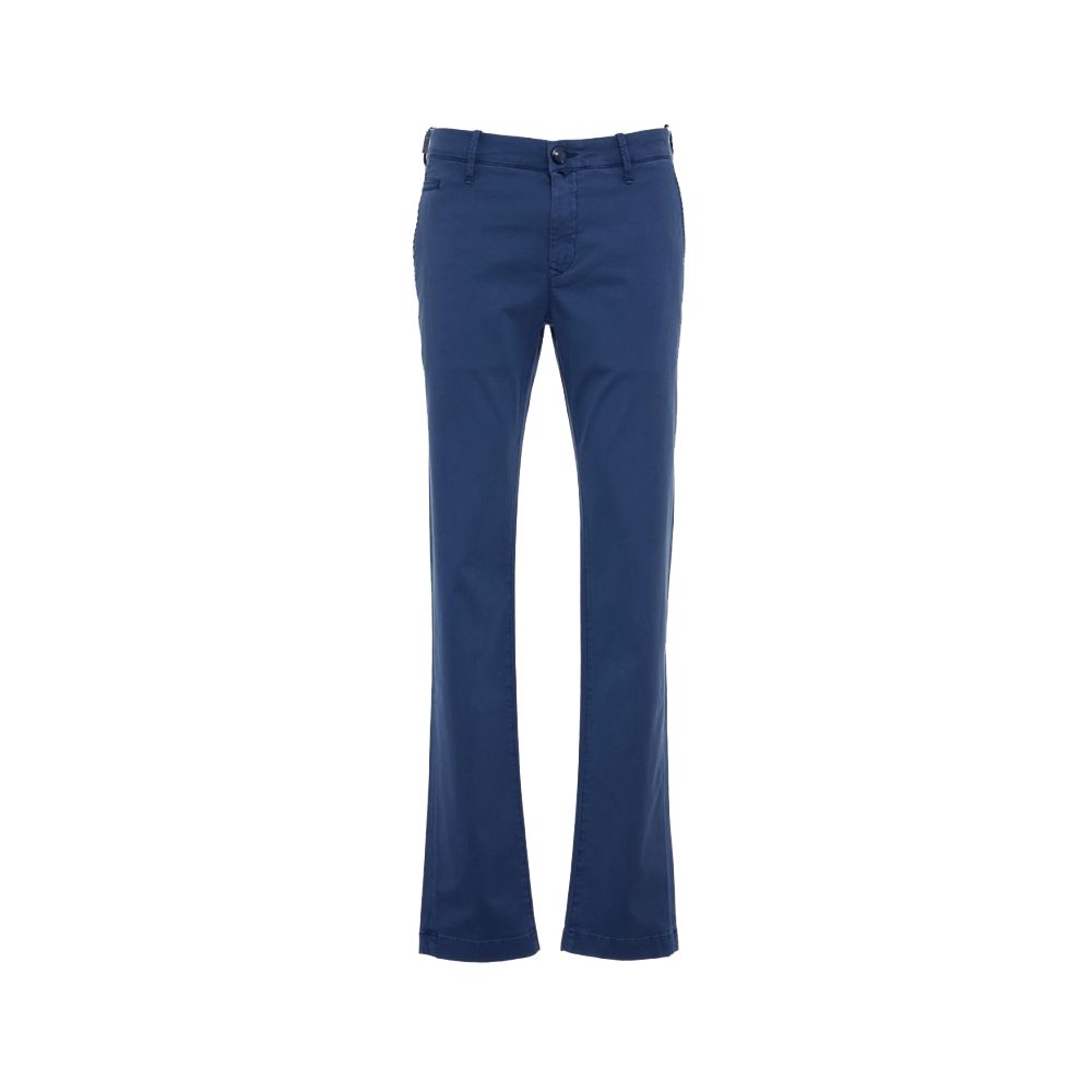 Elegant Slim Fit Chino Trousers in Blue - SEHABRANDS