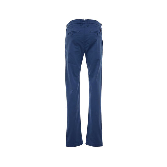 Elegant Slim Fit Chino Trousers in Blue - SEHABRANDS