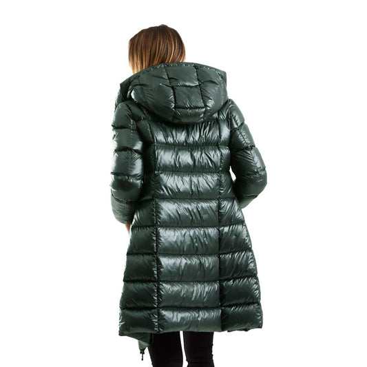 Green Polyester Women Jacket - SEHABRANDS