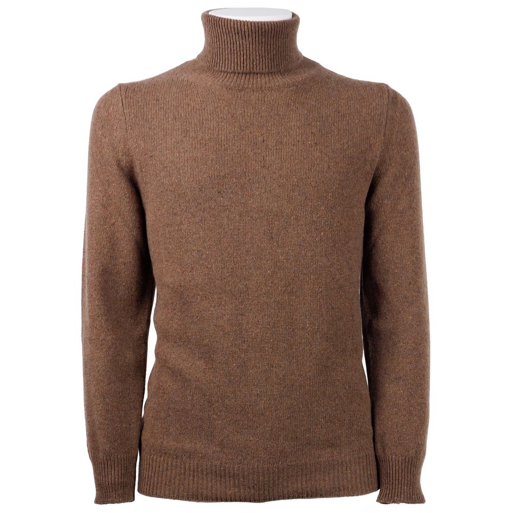 Elegant Cashmere Turtleneck Sweater in Brown - SEHABRANDS