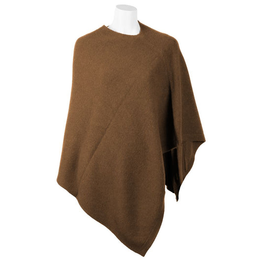 Elegant Cashmere V-Neck Poncho - SEHABRANDS