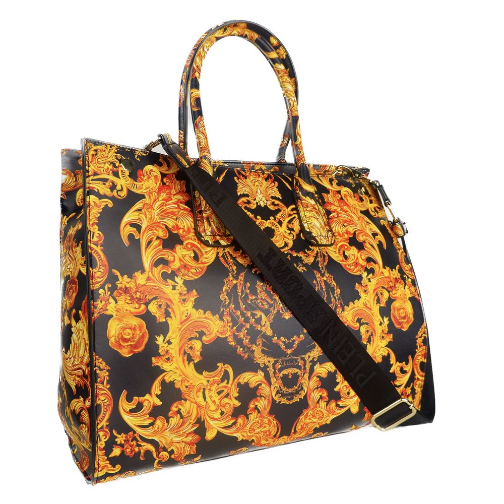 Elegant Black Shopper with Golden Accents - SEHABRANDS