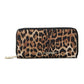 Sleek Designer Zipper Wallet with Gold Accents - SEHABRANDS