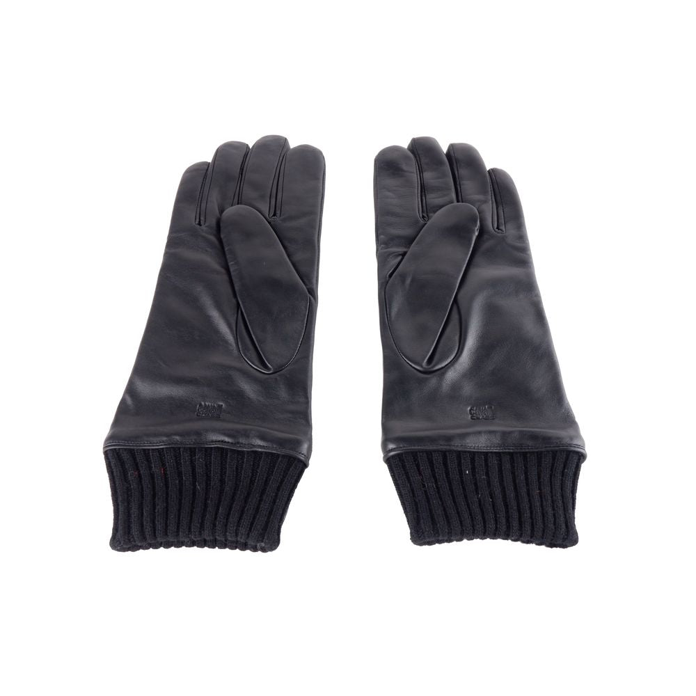 Black Lambskin Men Glove - SEHABRANDS