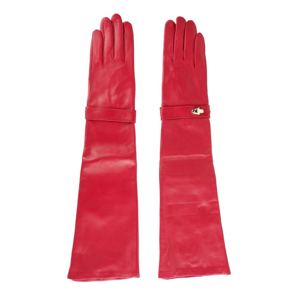 Red Lambskin Women Glove - SEHABRANDS