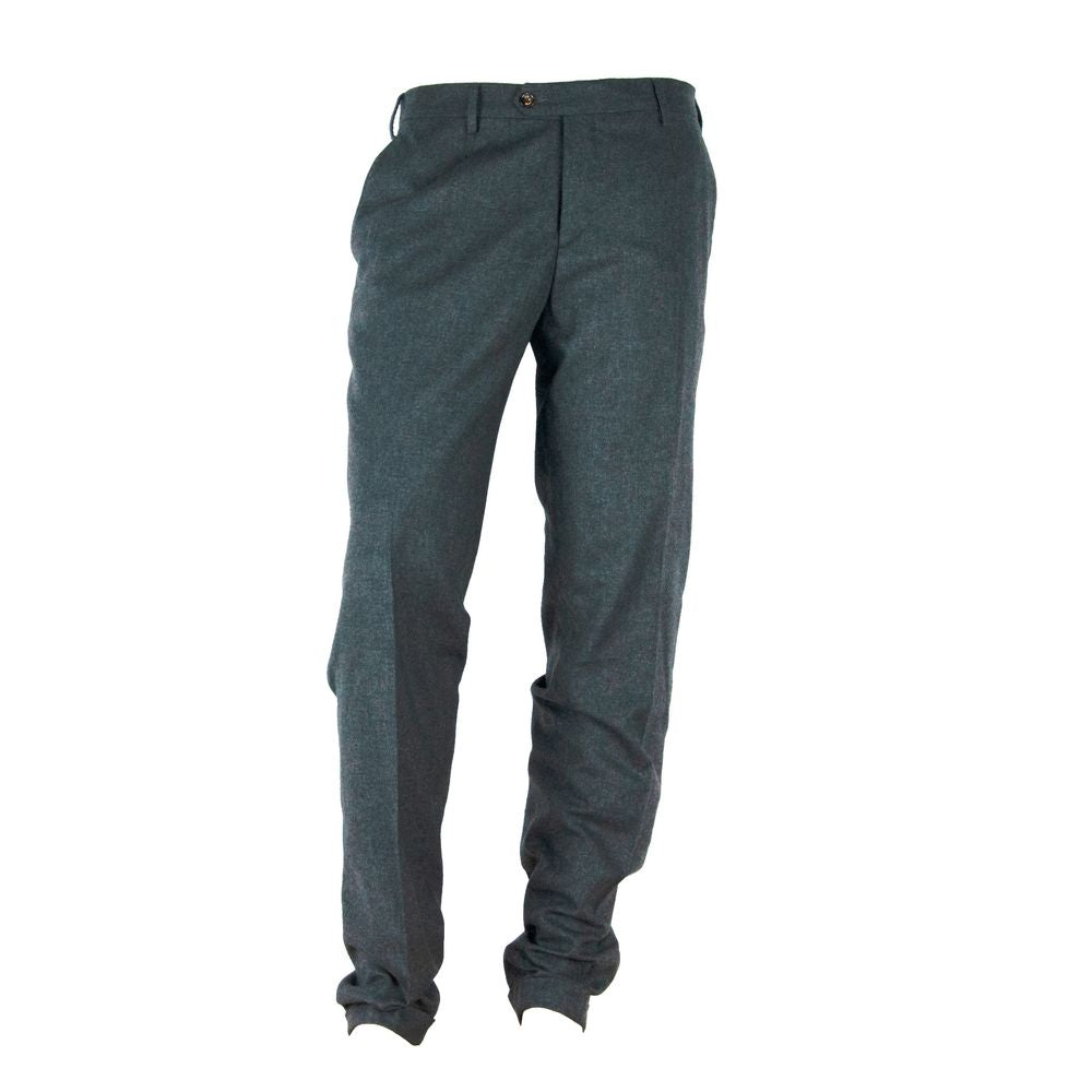 Elegantly Tailored Gray Winter Trousers - SEHABRANDS