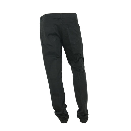 Elegant Summer Black Cotton Trousers - SEHABRANDS