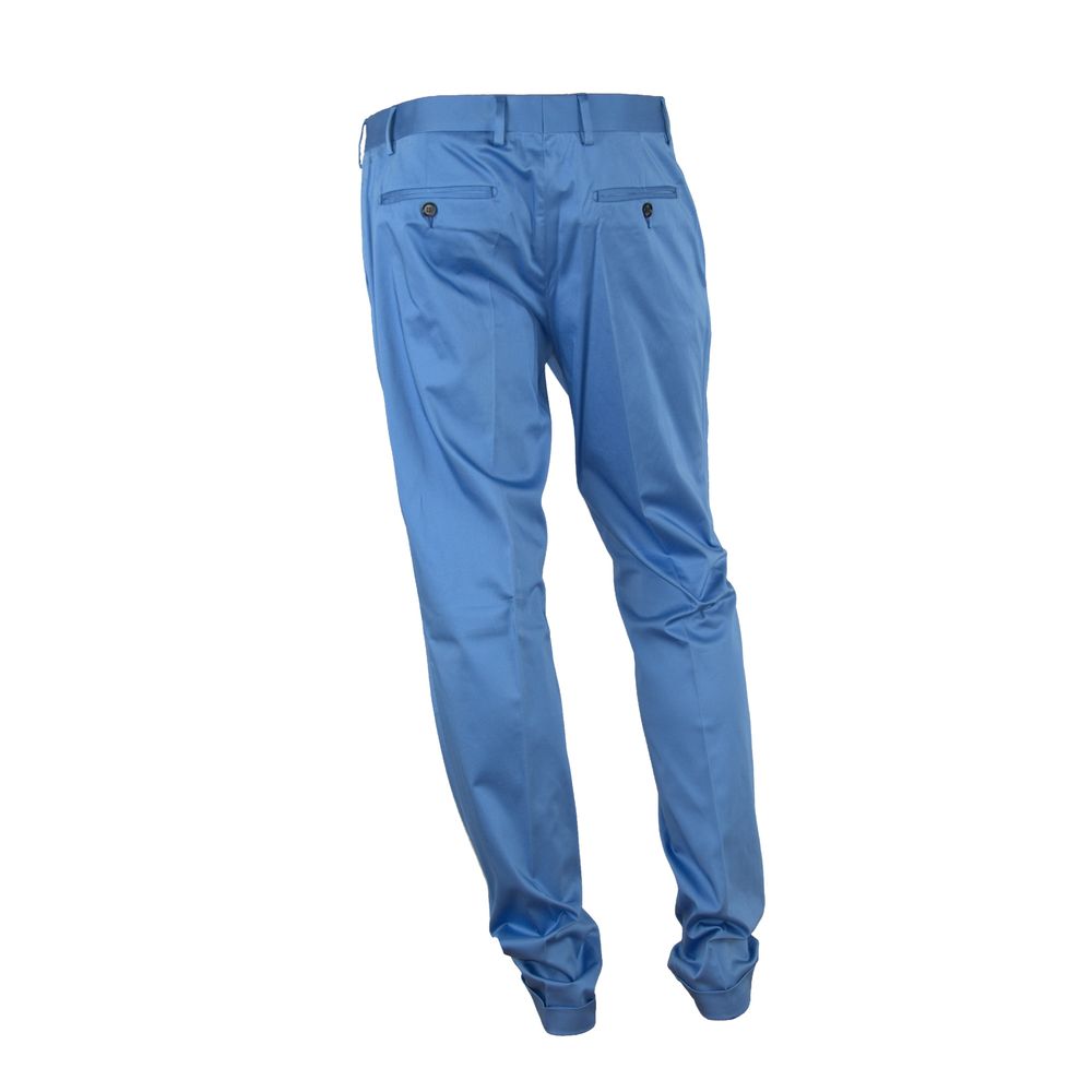 Elegant Light Blue Italian Summer Trousers - SEHABRANDS