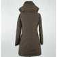 Elegant Brown Polygon Jacket with Hood - SEHABRANDS