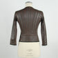 Brown Leather Women Jacket - SEHABRANDS