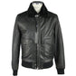 Sleek Black Leather Zip Jacket - SEHABRANDS