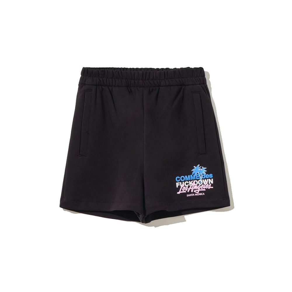 Chic Black Cotton Shorts with Side Pockets - SEHABRANDS