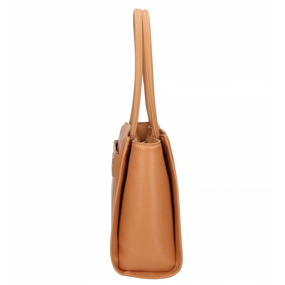 Brown Polyethylene Women Shoulder Bag - SEHABRANDS