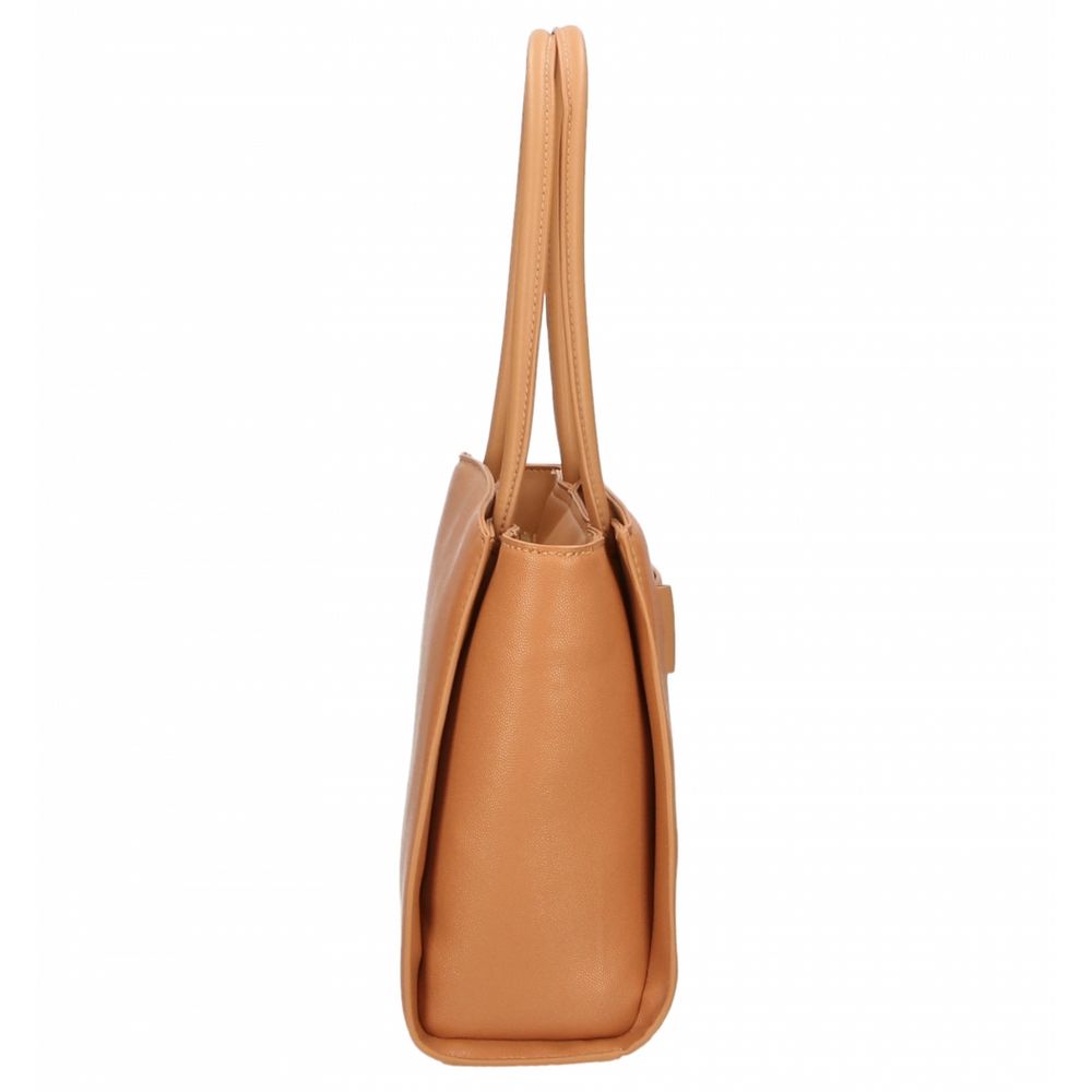 Brown Polyethylene Women Shoulder Bag - SEHABRANDS