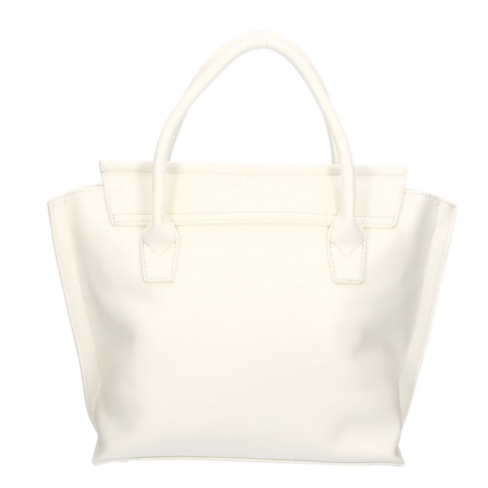 Elegant White Handbag With Magnetic Closure - SEHABRANDS