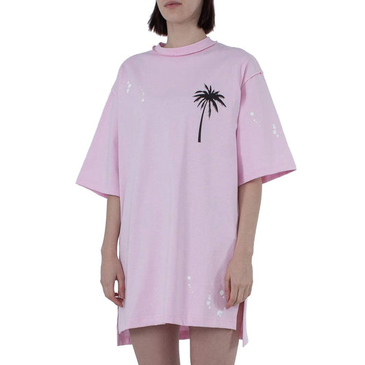 Pink Cotton Women Dress - SEHABRANDS