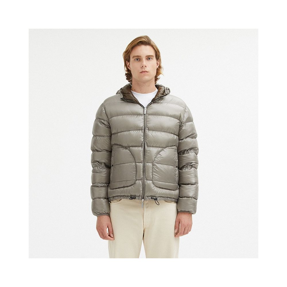 Gray Nylon Men Reversible Jacket - SEHABRANDS