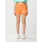 Chic Orange Cotton Logo Shorts - SEHABRANDS