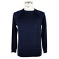 Elegant Blue Cashmere Blend Crewneck Sweater - SEHABRANDS