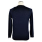 Elegant Blue Cashmere Blend Crewneck Sweater - SEHABRANDS