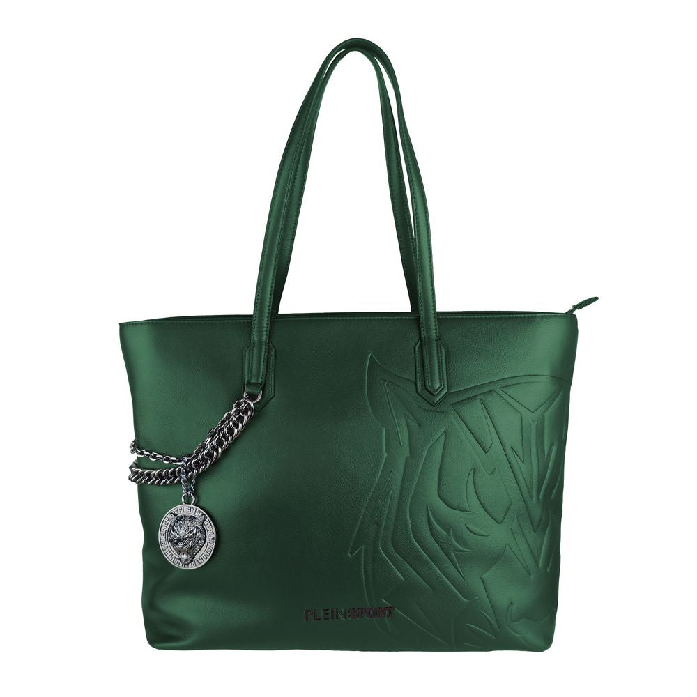 Green Polyethylene Women Shoulder Bag - SEHABRANDS