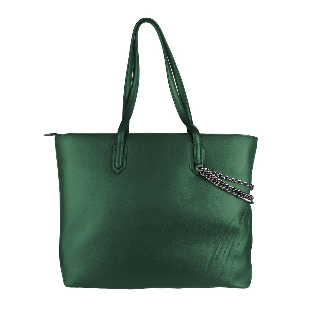 Green Polyethylene Women Shoulder Bag - SEHABRANDS