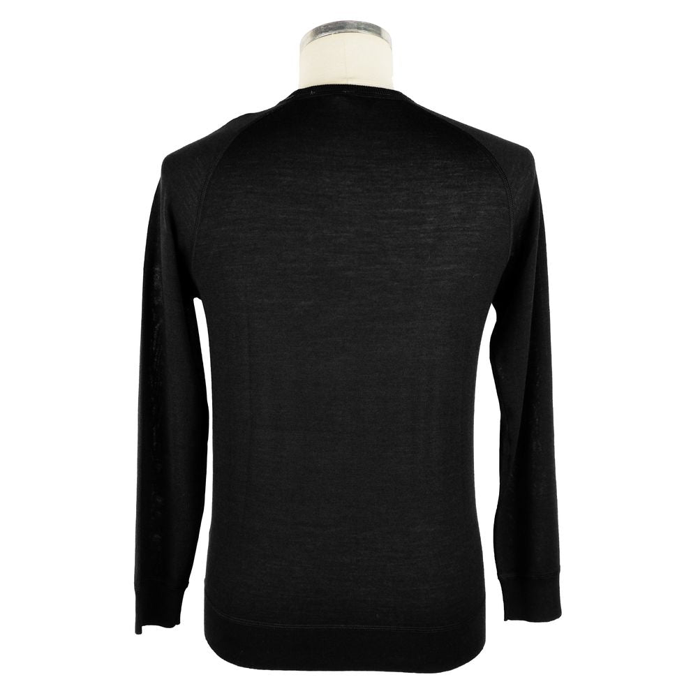 Black Wool Men Sweater - SEHABRANDS