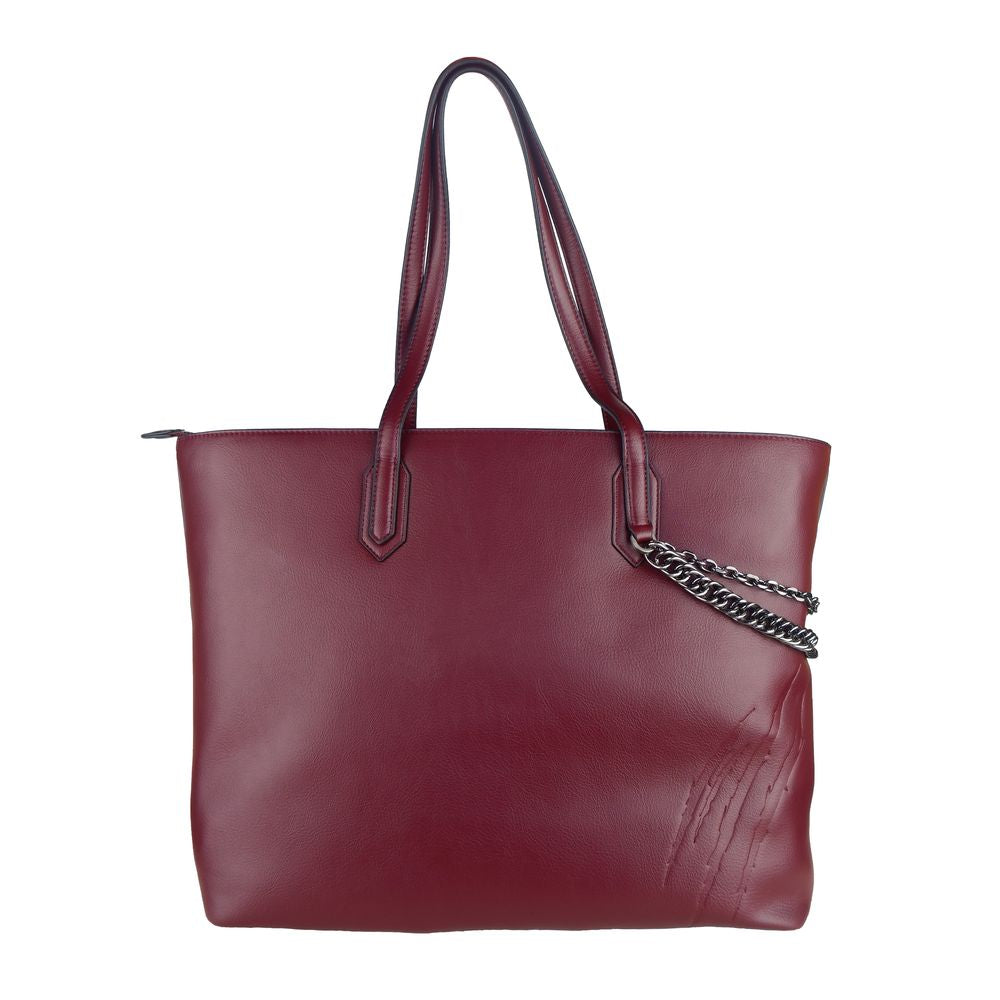 Red Polyethylene Women Shoulder Bag - SEHABRANDS