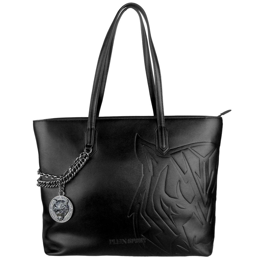 Black Polyethylene Women Shoulder Bag - SEHABRANDS