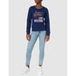 Blue Cotton Women Sweater - SEHABRANDS