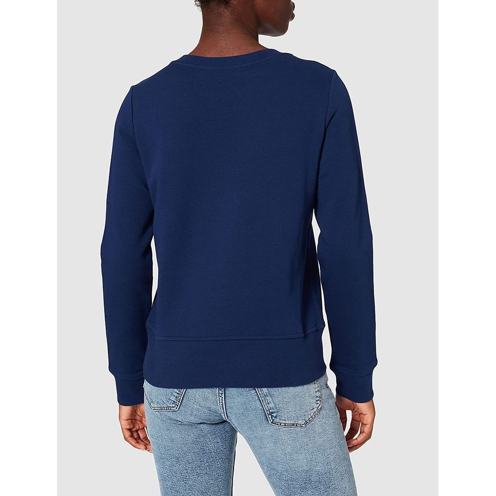 Blue Cotton Women Sweater - SEHABRANDS