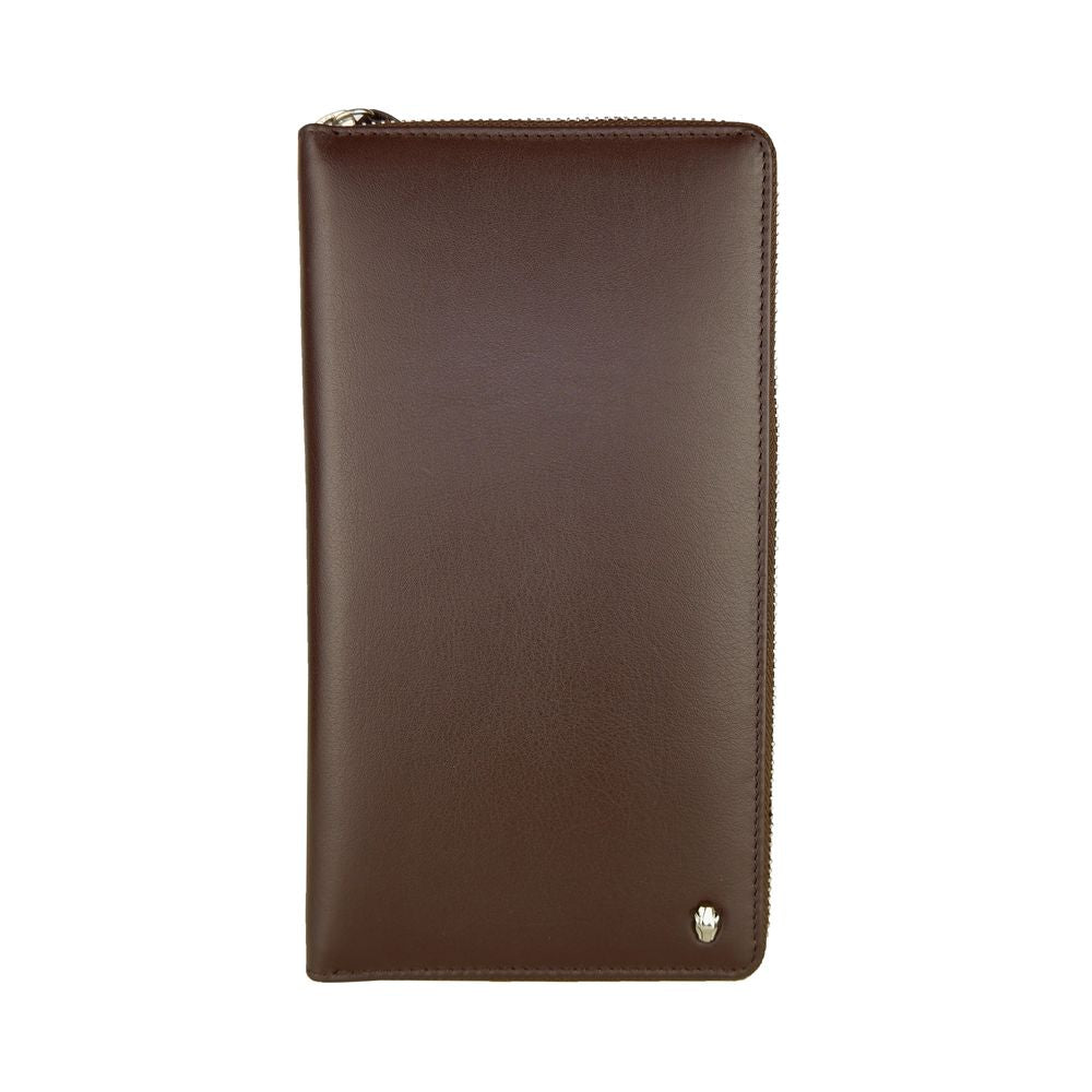 Sophisticated Brown Leather Wallet - SEHABRANDS