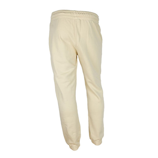 Elegant Beige Cotton Tracksuit Trousers - SEHABRANDS