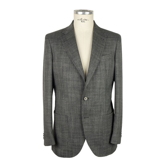 Gray Wool Men Jacket - SEHABRANDS