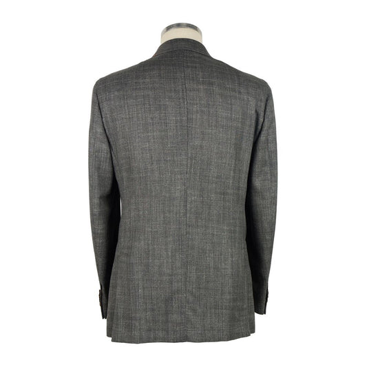 Gray Wool Men Jacket - SEHABRANDS