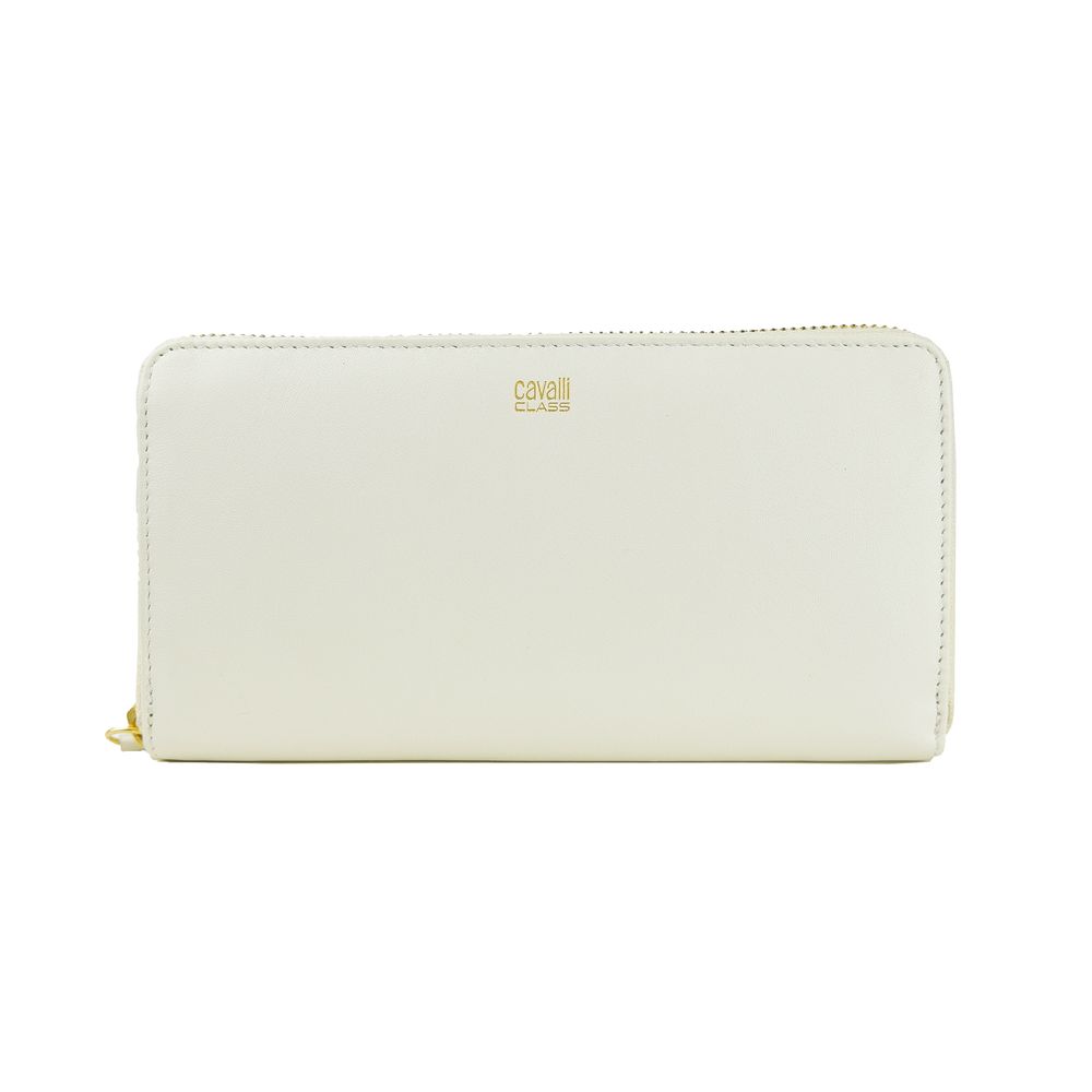 Elegant White Calfskin Leather Wallet - SEHABRANDS