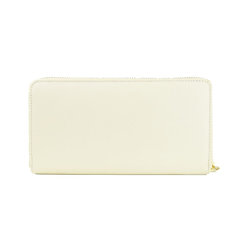 Elegant White Calfskin Leather Wallet - SEHABRANDS