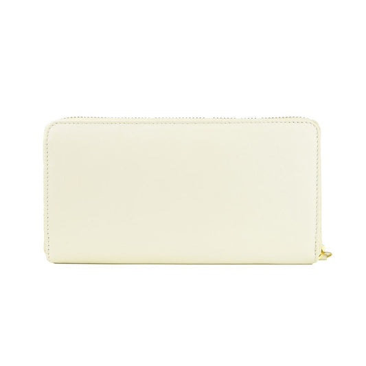 Elegant White Calfskin Leather Wallet - SEHABRANDS