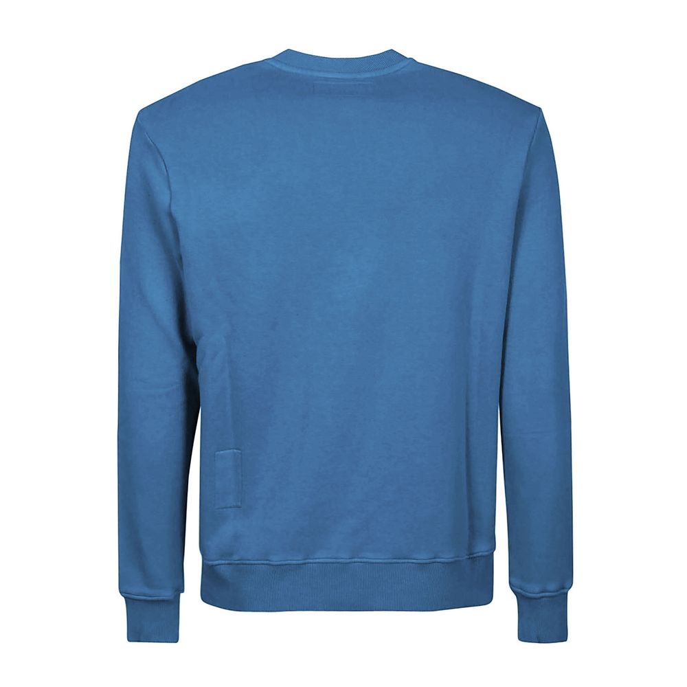 Light Blue Cotton Men Sweater - SEHABRANDS