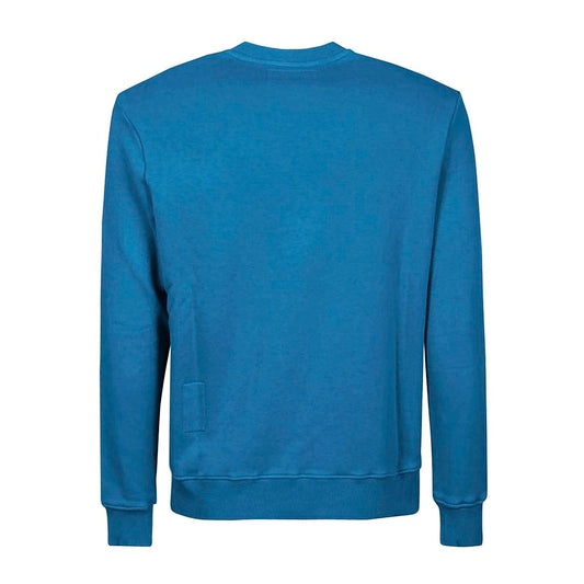 Light Blue Cotton Men Sweater - SEHABRANDS