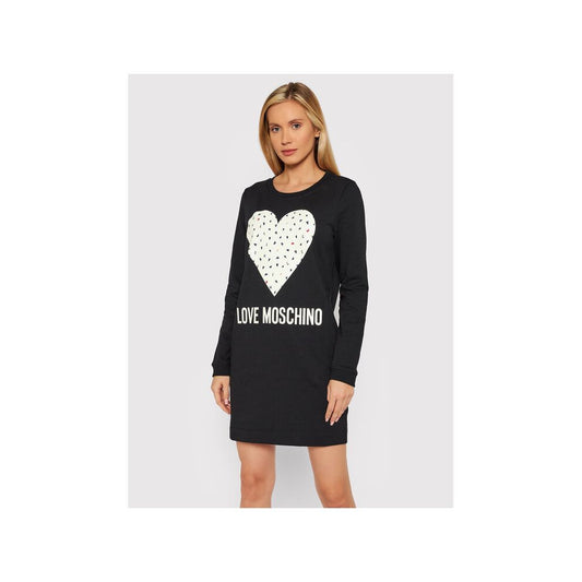 Chic Blue Cotton Love Moschino Dress - SEHABRANDS