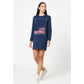 Blue Cotton Women Dress - SEHABRANDS