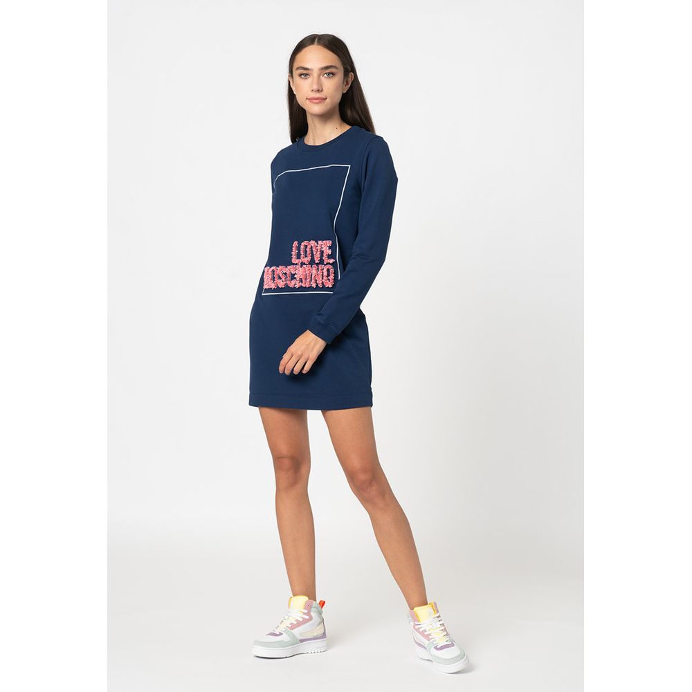 Blue Cotton Women Dress - SEHABRANDS