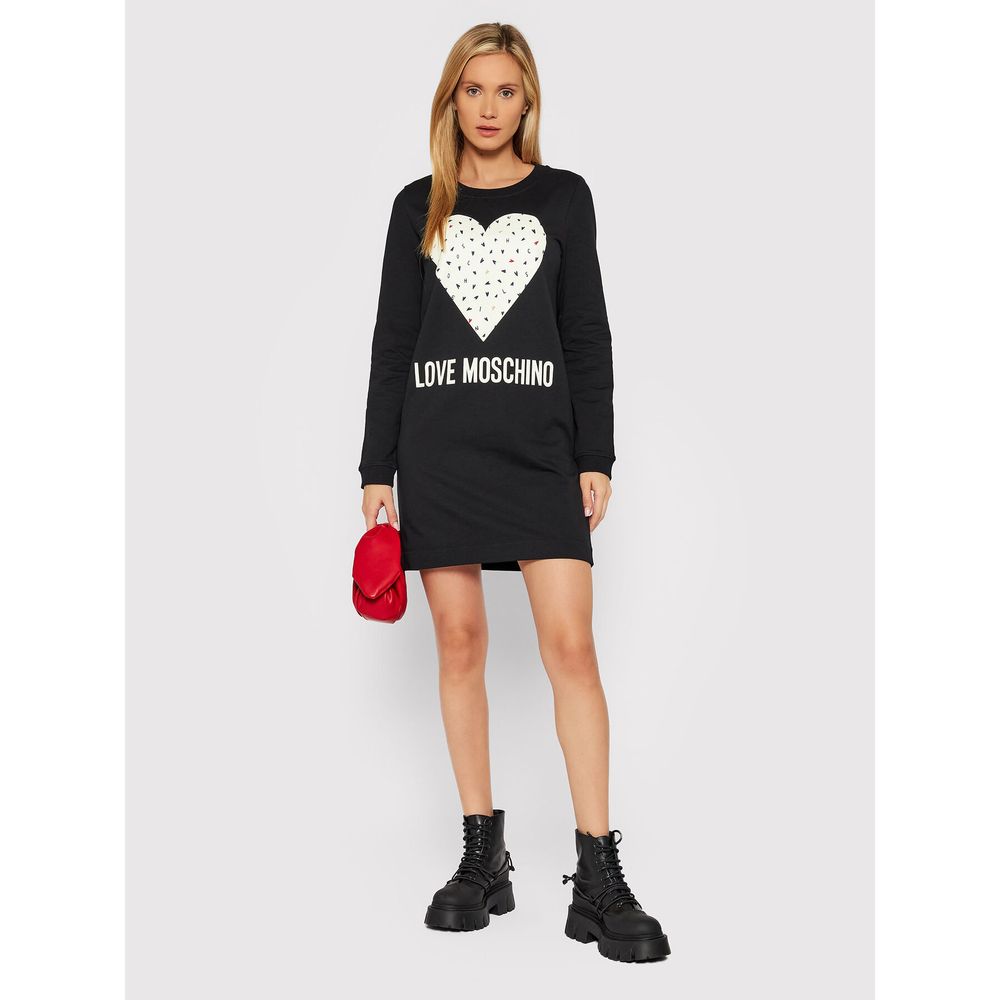 Chic Blue Cotton Love Moschino Dress - SEHABRANDS