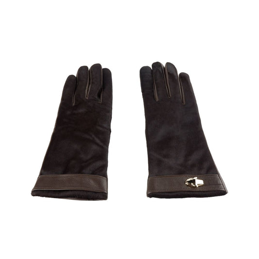 Brown Lambskin Women Glove - SEHABRANDS