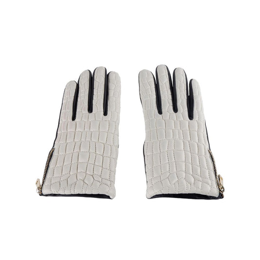 Gray Lambskin Women Glove - SEHABRANDS