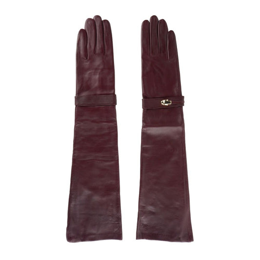 Elegant Lambskin Leather Gloves In Radiant Pink - SEHABRANDS