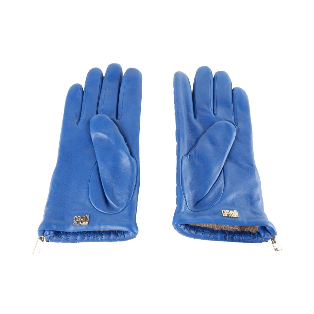 Blue Lambskin Women Glove - SEHABRANDS