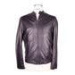 Sleek Black Genuine Leather Jacket - SEHABRANDS