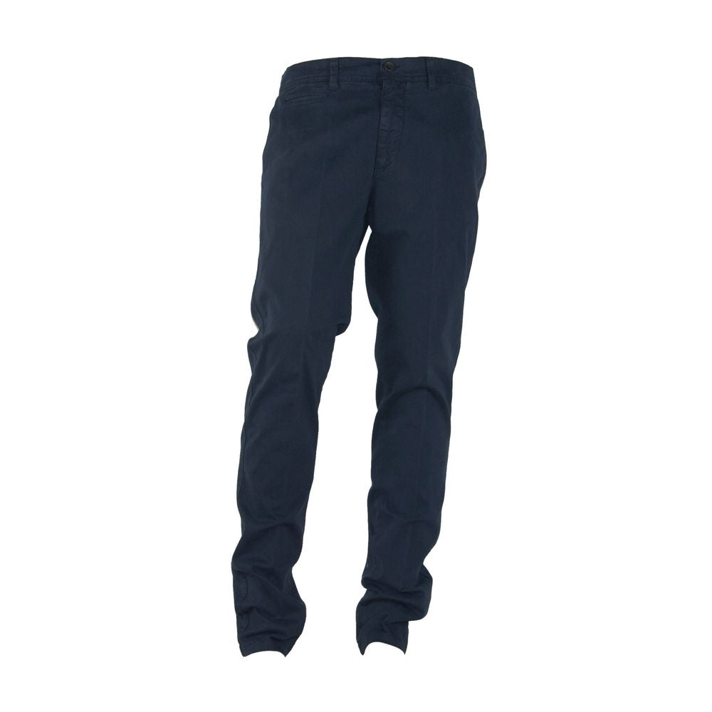 Elegant Blue Winter Trousers - SEHABRANDS